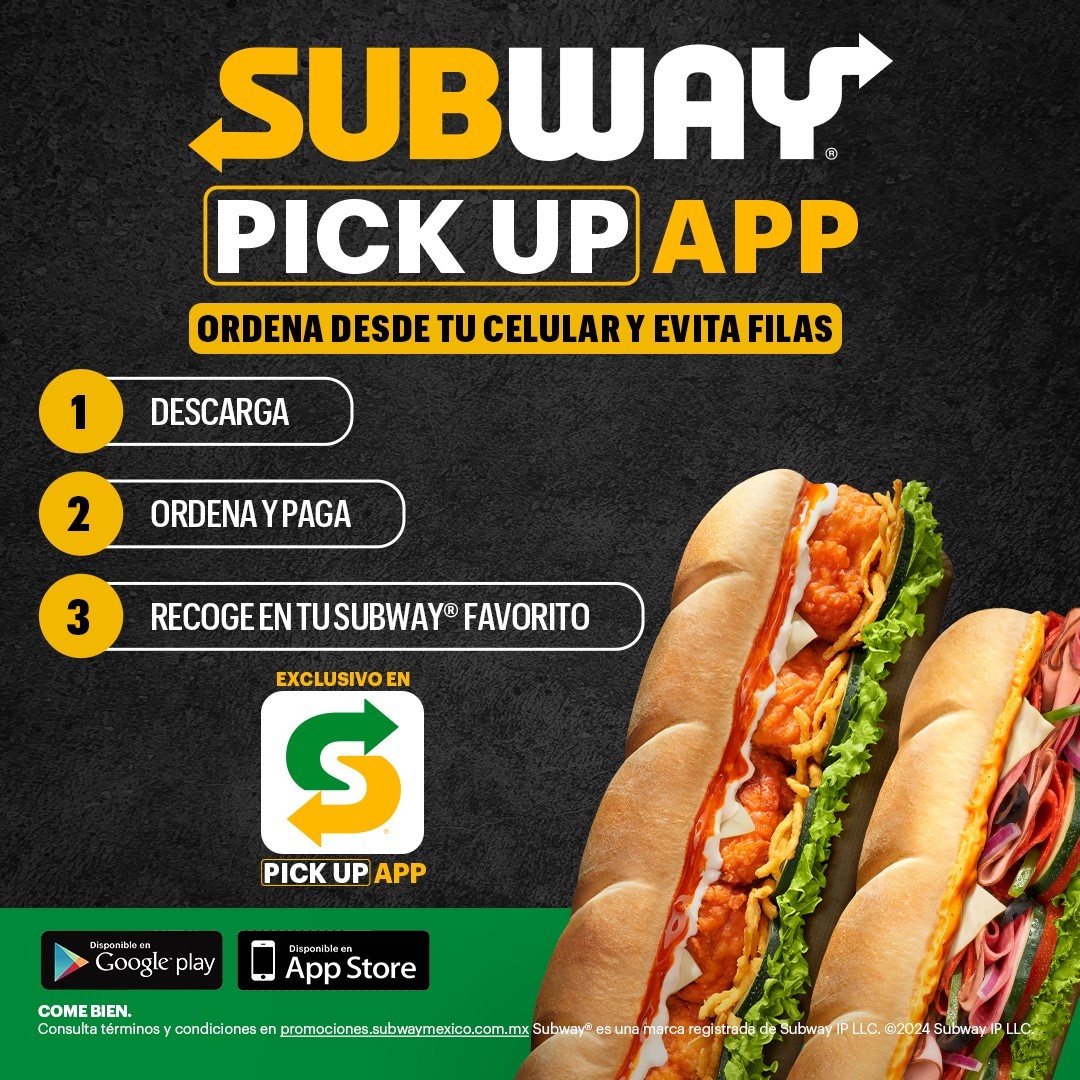 Subway lanza su nueva APP en México para pedidos en línea