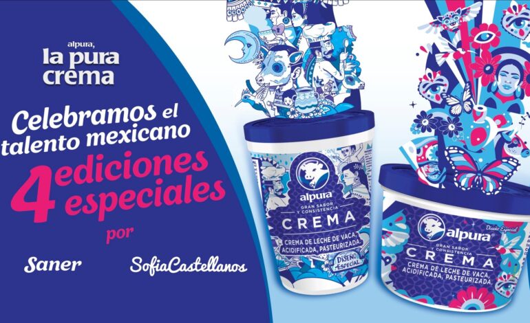 Presentan Edición Especial de Cremas Alpura decoradas por Talento Mexicano