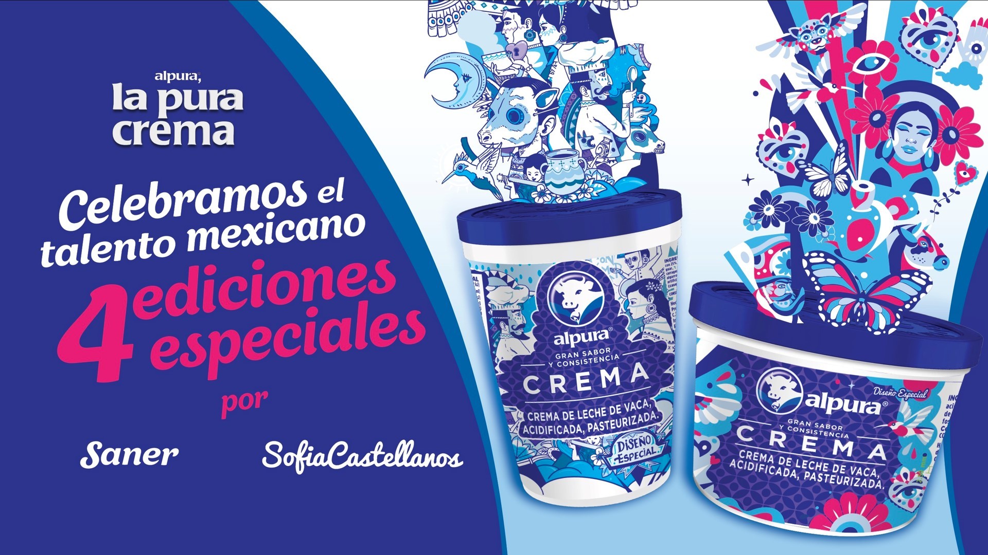 Presentan Edición Especial de Cremas Alpura decoradas por Talento Mexicano