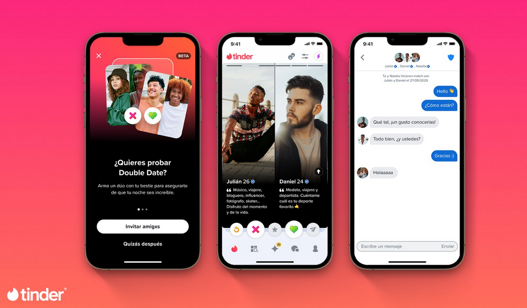Tinder lanza ‘Double Date’: la nueva forma de tener citas… en equipo