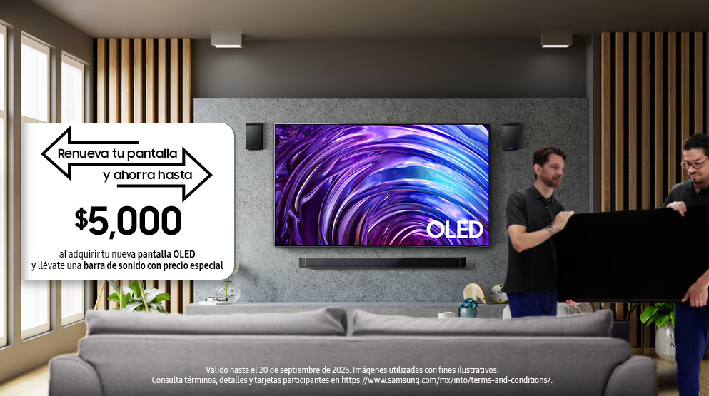 Samsung lanza campaña EcoRenueva: cambia tu TV y ahorra hasta $5,000 en modelos OLED 4K