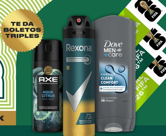 Vive el Mundial por Tres: Rexona, Axe y Dove te llevan a la Copa Mundial de la FIFA 2026