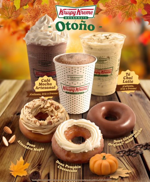 Krispy Kreme se suma a la temporada de otoño con nuevos sabores de pumpkin, maple y chai